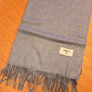 HALARA Soft Gray Fringe Scarf NEW